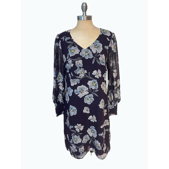 Cabi 4018 Ellery Dress Blue Floral Medium NWT - Picture 2 of 7